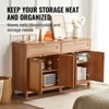 VEVOR Rattan Cabinet, Set of 2, Rattan Storage Cabinet with 4 Magnetic Doors and 2 Drawers, Sideboard Buffet Cabinet, Natural - 4 of 4