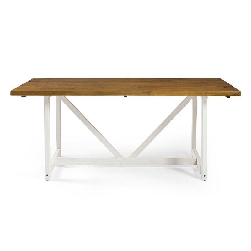 72" Solid Wood Trestle Dining Table - Saracina Home, 3 of 11