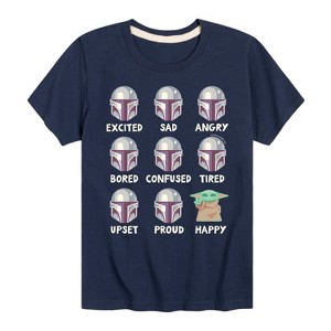 Boys' - The Mandalorian - Mandalorian Moods Short Sleeve Graphic T-Shirt - 1 of 4