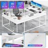 Nasitip 78.8" U-Shaped Desk w/Power Outlets, LED Lights & Monitor Stand – Reversible L-Shaped Office/Gaming Desk w/Storage - 4 of 4