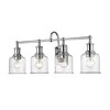 Bryant 4-Light Matte Black Vanity Light - Nautical Charm for Bath Spaces, Dimmable, Steel Frame - 2 of 4