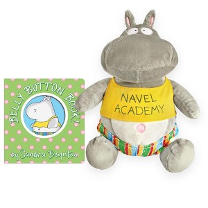 MerryMakers Belly Button Book! Hippo Plush And Board Book - 1 of 3