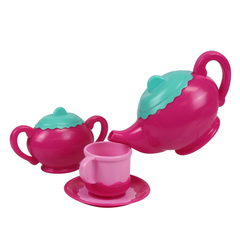 Insten 18 Piece Pink Tea Party Set for Girls and Kids, Pretend Toy Kitchen Accessories, 3 of 6