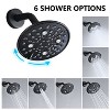 PROOX Single-Handle 6-Spray Tub and Shower Faucet in Matte Black (Valve Included) - 4 of 4