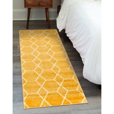 Loom Trellis Frieze Collection Area Rug - cheapest Geometric (4' x 6', Orange/ Ivory