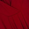 Plus Size Women's V-Neck Long Sleeve T-Shirt - Soft Stretchy Tunic Top with Chest Pleats for Fall/Winter - 3 of 4