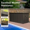 Outdoor Storage Deck Box, Large Resin Patio Storage for Outdoor Pillows, Garden Tools and Pool-Supplies, Waterproof, Lockable - 4 of 4