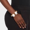 Hinged Cuff Bracelet with Pearl - A New Day™ Pearl/Gold - 2 of 4