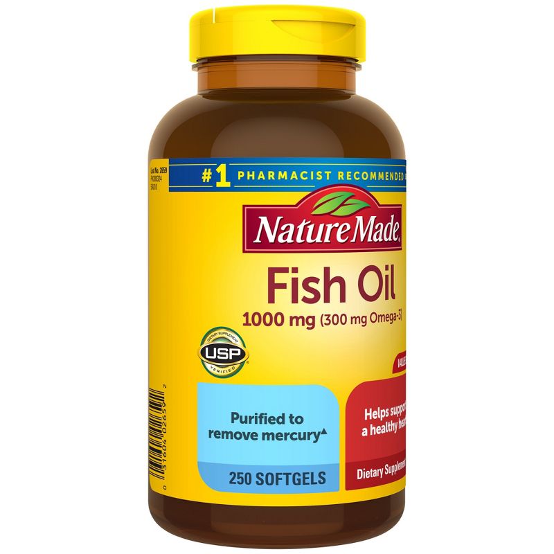 Nature Made Fish Oil Omega-3 Dietary Supplement Softgels, 5 of 11