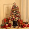 3ft Christmas Tree Artificial Christmas Tree with Vintage Potted Base, Xmas Holiday Decor for Home, Entrances - 2 of 4