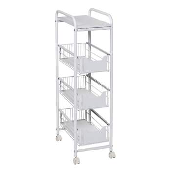 Honey-Can-Do 4 Tier Slim Cart with Pull-Out Baskets