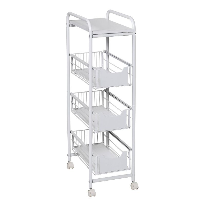 Honey-Can-Do 4 Tier Slim Cart with Pull-Out Baskets, 1 of 11