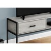 48" Wood TV Stand with Black Metal Frame, Open Back Shelf, and Reversible Drawer for Living Room - 2 of 4