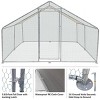 Pure Garden 13'x 9'x6' Steel & Nylon Lockable Chicken Coop & Run With Waterproof Cover - Silver - 3 of 4