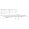 vidaXL White Metal King Bed Frame with Headboard, Under-Bed Storage, Heavy-Duty, No Mattress - 2 of 4