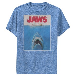 Boy's Jaws Retro Distressed Poster Performance Tee - 1 of 4
