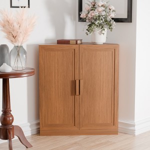 MAYEERTY Modern 2 Doors Utility Storage Cabinets Efficient Storage for Living Room Dining Room Bedroom Beige - 1 of 4