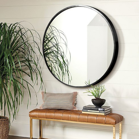 Neutypechic Round Metal Framed Wall Mirror Bathroom Vanity Mirror - 35 ...