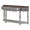PAGED Classic Retro Console Table with 4 Drawers & Shelf, 52" Modern Curved Entryway Sofa Table with Roman Legs, Entryway Table for Hallway - 2 of 4