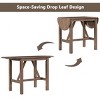 3-Piece Wood Dining Table Set Drop Leaf Dining Table with 2 Upholstered Armless Dining Chairs for Small Place,Dining Room-Tanpinhause - 3 of 4