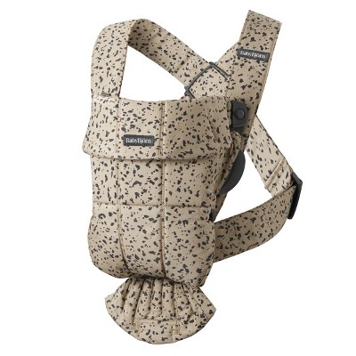 BabyBjörn Baby Carrier Mini Woven- Dark Gray/Beige Print