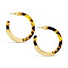SHINE by Sterling Forever 2" Resin Bar Hoop Earrings - 3 of 4