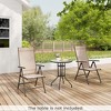 Costway 2 PCS Patio Folding Dining Chair with 7-Level Adjustable High Backrest for Garden Brown/Black - 3 of 4