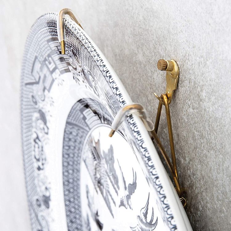 Better Houseware Plate and Tray Hangers, 10-In. to 16-In., Brass in Gold, 5 of 8