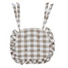Annie Buffalo Check Portabella Ruffled Chair Pad 16.5x18 - 2 of 4