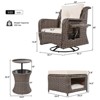 Syemin Patio Seating Sets, Comfortable Seating Set, Perfect for Comfortable Backyard Retreat, Designed for Relax in Style, Beige, 32.1"*32.1"*35" - 4 of 4