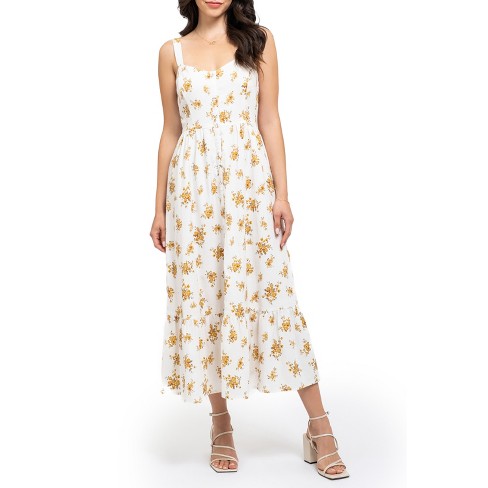 August Sky Women's Floral Sleeveless Midi Dress : Target
