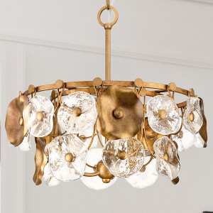Urban Ambiance Luxury Vintage Indoor Pendant,  13-1/2''H x 18"W x 18''D,  Gold Ombre Finish, UHP5022 - 1 of 4