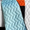 Slickblue Handmade Full/Queen Quilt Set, Vermicelli Quilting, Quilt & 2 Shams, 5 Geometric Patchwork, 3-Piece - 4 of 4