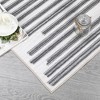 Modern Berber Stripe Rug Indoor Farmhouse Area Rug Low Pile Non Slip Throw Rug - 4 of 4