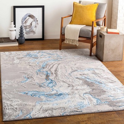 Hauteloom Speldhurst Blue Marble Rug
