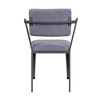 Cargo 22" Dining Chairs Gray Fabric and Gunmetal - Acme Furniture: Leather Upholstery, Metal Frame, Armless Design, Easy to Clean - 4 of 4