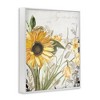Stupell Industries Sunflower Floral over Vintage Plant Framed Giclee Art - 2 of 4
