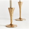Plum & Post Noah Taper Holders, Set of 2 - Gold, Cast Aluminum Design - 3 of 4