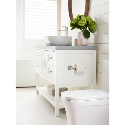 Satin Nickel Round Cabinet Knob with Mounting Hardware