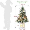 3ft Mini Xmas Tree, Pre-Lit Artificial Tree w/78 Warm White Lights, Tabletop Christmas Tree w/Timer Function, Snow Flocked Xmas Tree w/ Base - 3 of 4