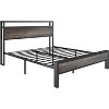 AMERLIFE Platform Bed Frame with Charging Station Storage Headboard, Noise-Free - 2 of 4