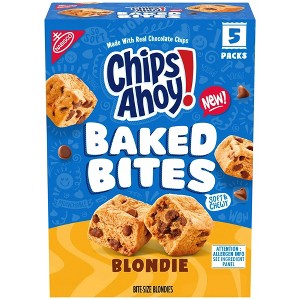 CHIPS AHOY! Chocolate Chip Cake Bites, Baked Blondie, 5 - 1.5 oz Packs Shelf Stable Cardboard Box, Pack of 4 - 1 of 3