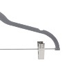 Simplify 6pk Velvet Hangers with Clips Gray - 4 of 4