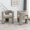KINWELL 28" Wide Boucle Upholstered Square Armchair (Set of 2) - 4 of 4