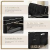 3 in 1 Sleeper Sofa Couch Bed, Tufted Velvet Convertible Loveseat Futon Sofa w/Pullout Bed, Adjustable Backrest, Cylinder Pillows for Living Room - 2 of 4