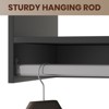 APRILSOUL Double Hanging Closet, Modular Closet System with Hanging Rod, Customizable Clothes Storage for Bedroom or Walk-in Closet - 3 of 4