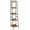 MaseiKar 5-Tier Ladder Shelf, Narrow Bookshelf, Skinny Bookshelf for Small Spaces, Corner Storage Shelf for Home Office, Brown and Black - 3 of 3