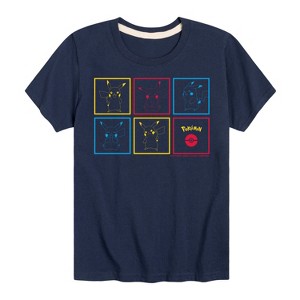 Boys' - Pokémon - Pikachu Neon Boxes Short Sleeve Graphic T-Shirt - 1 of 4