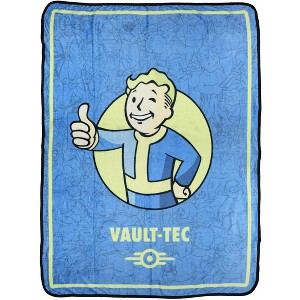 Fallout Blaket Video Game Vault Boy Mascot Logo 45"X60" Throw - 1 of 4