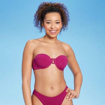 Women's Knot Detail Continuous Underwire Bikini Top - Shade & Shore™ Light  Purple 34b : Target